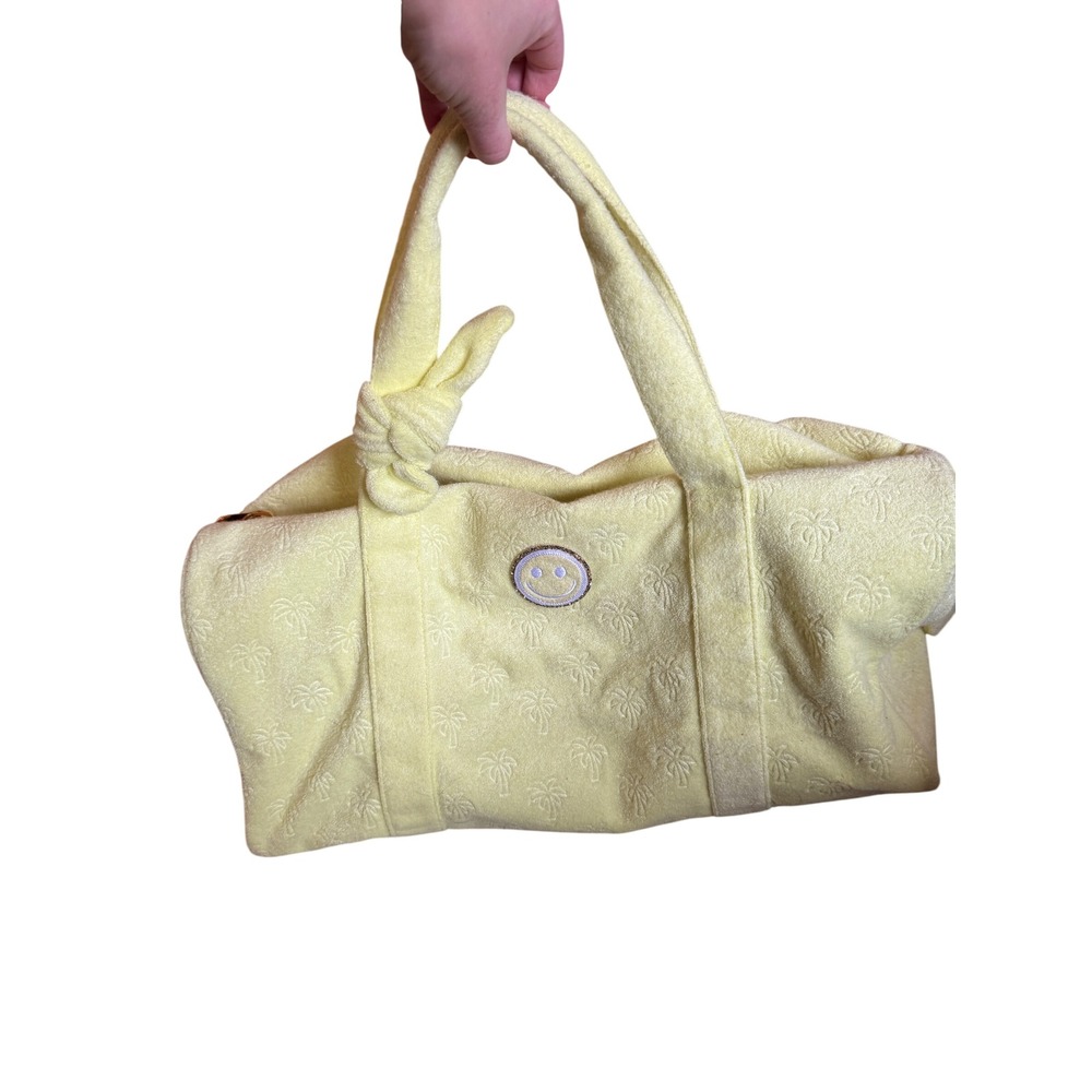 Stoney Clover Lane x Target Yellow Terry Palm Tree Smiley Face Duffle Bag